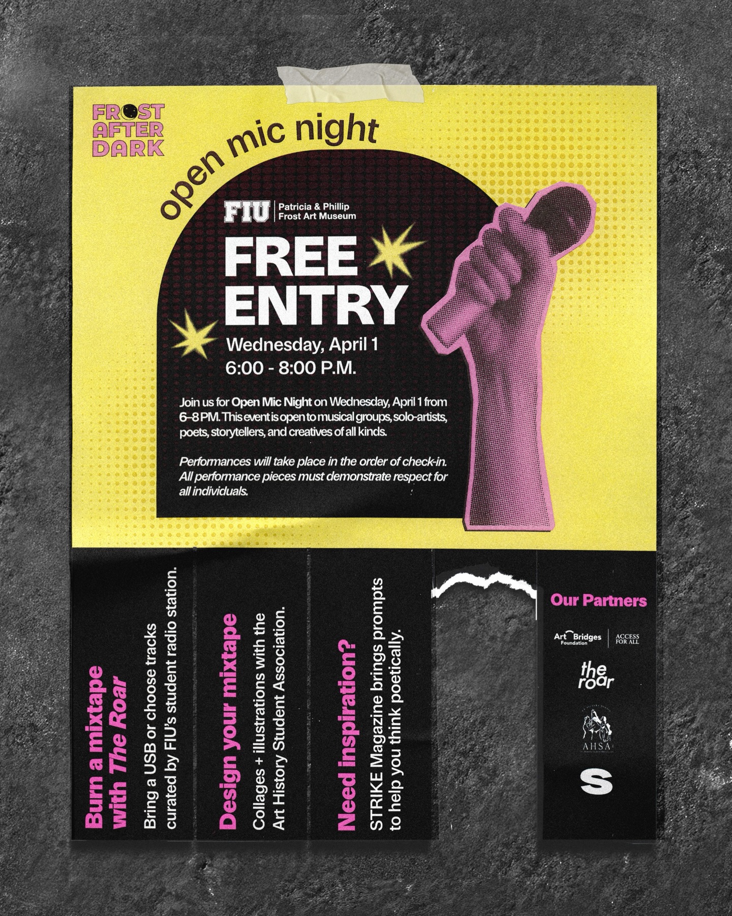 Flyer for Open Mic Night