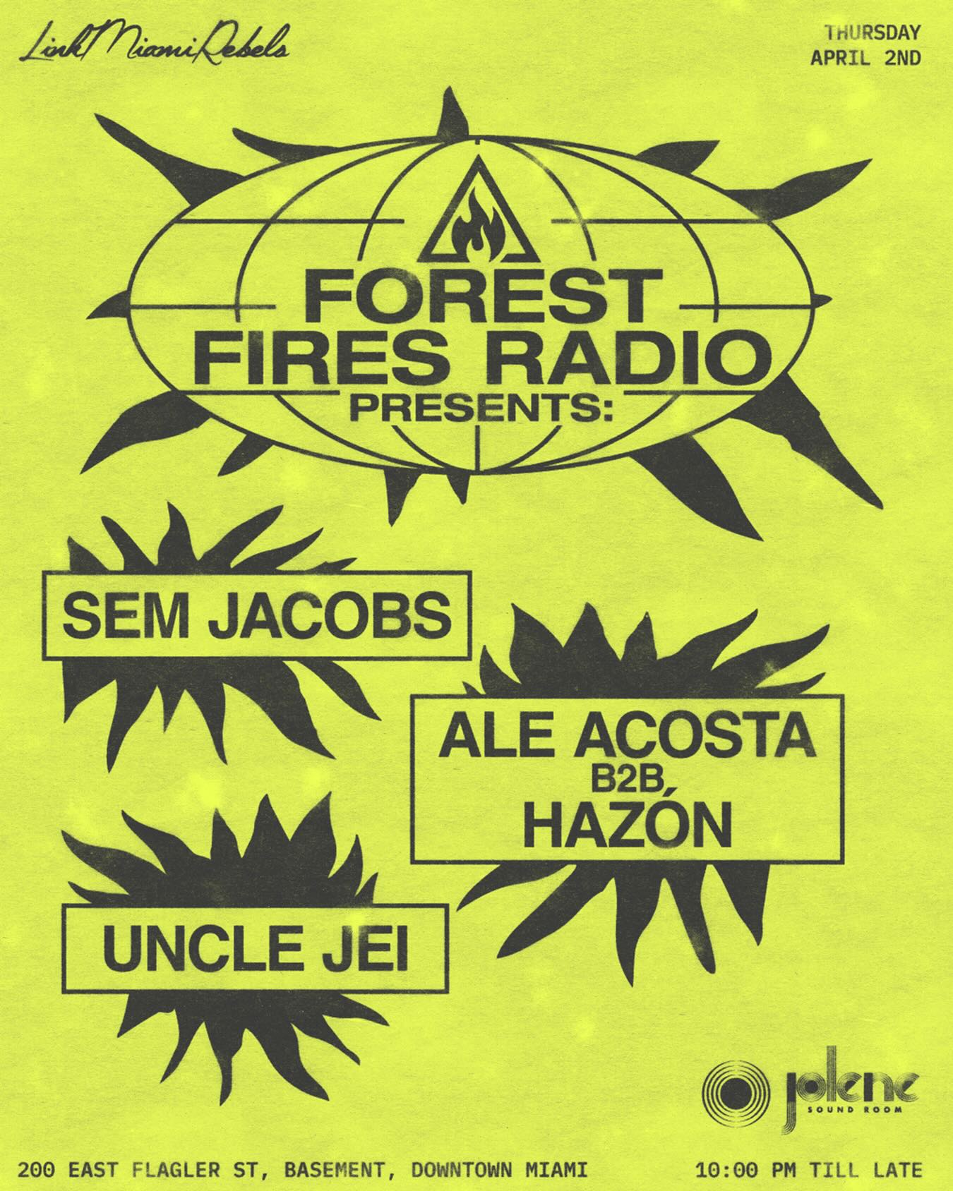 Flyer for Ale Acosta b2b Hazón + Sem Jacobs +
