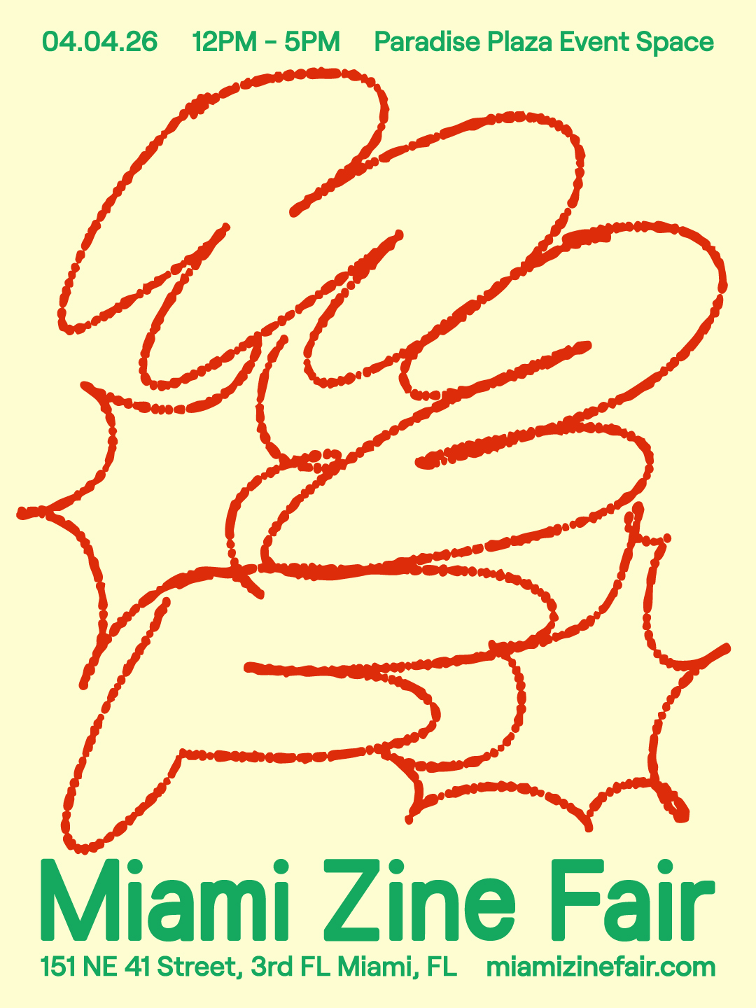 Flyer for Miami Zine Fair