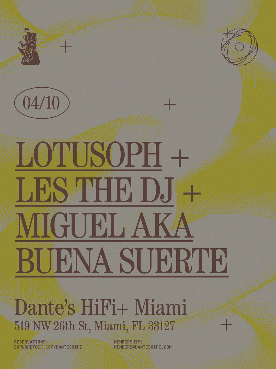 Flyer for Lotusoph + Les The DJ +