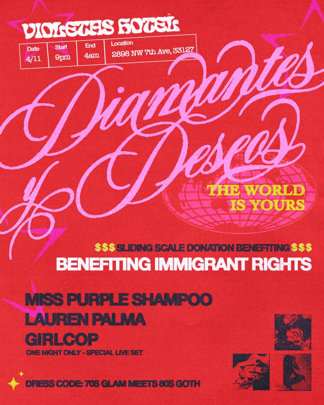 Flyer for Diamantes y Deseos