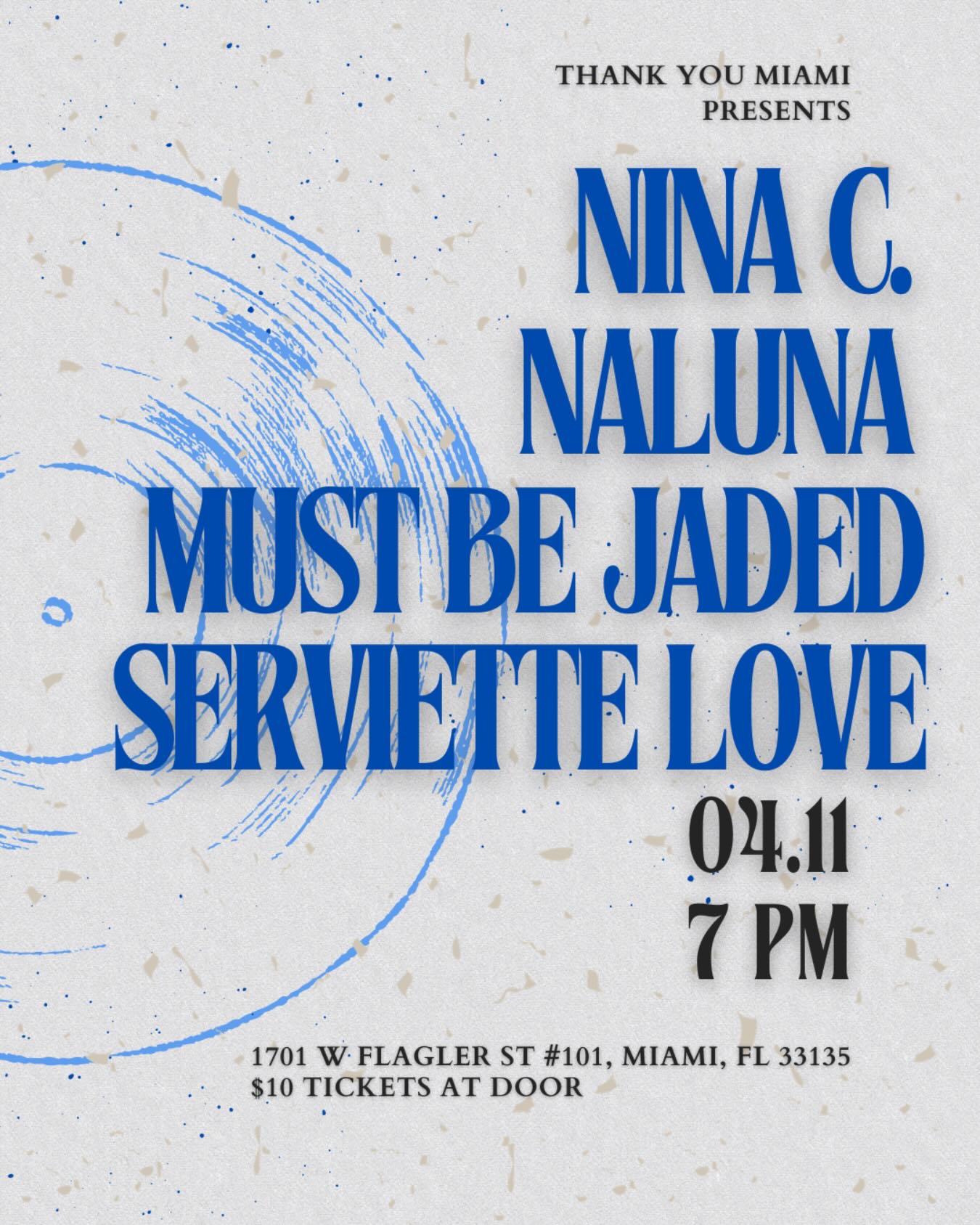 Flyer for Naluna + Serviette Love +