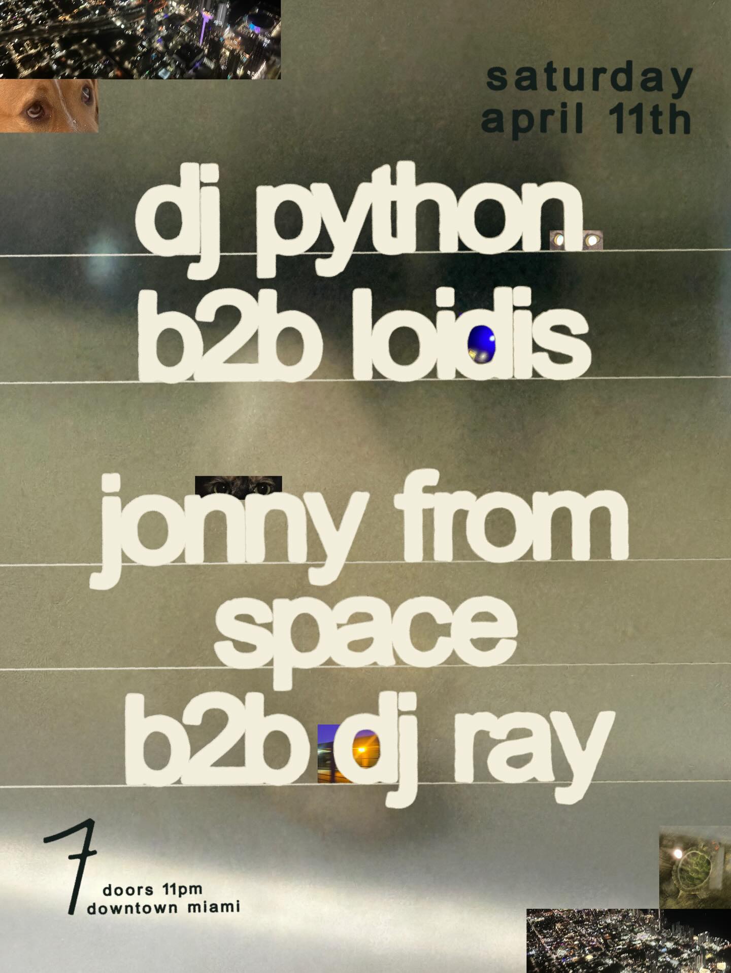 Flyer for Jonny from Space b2b DJ Ray +