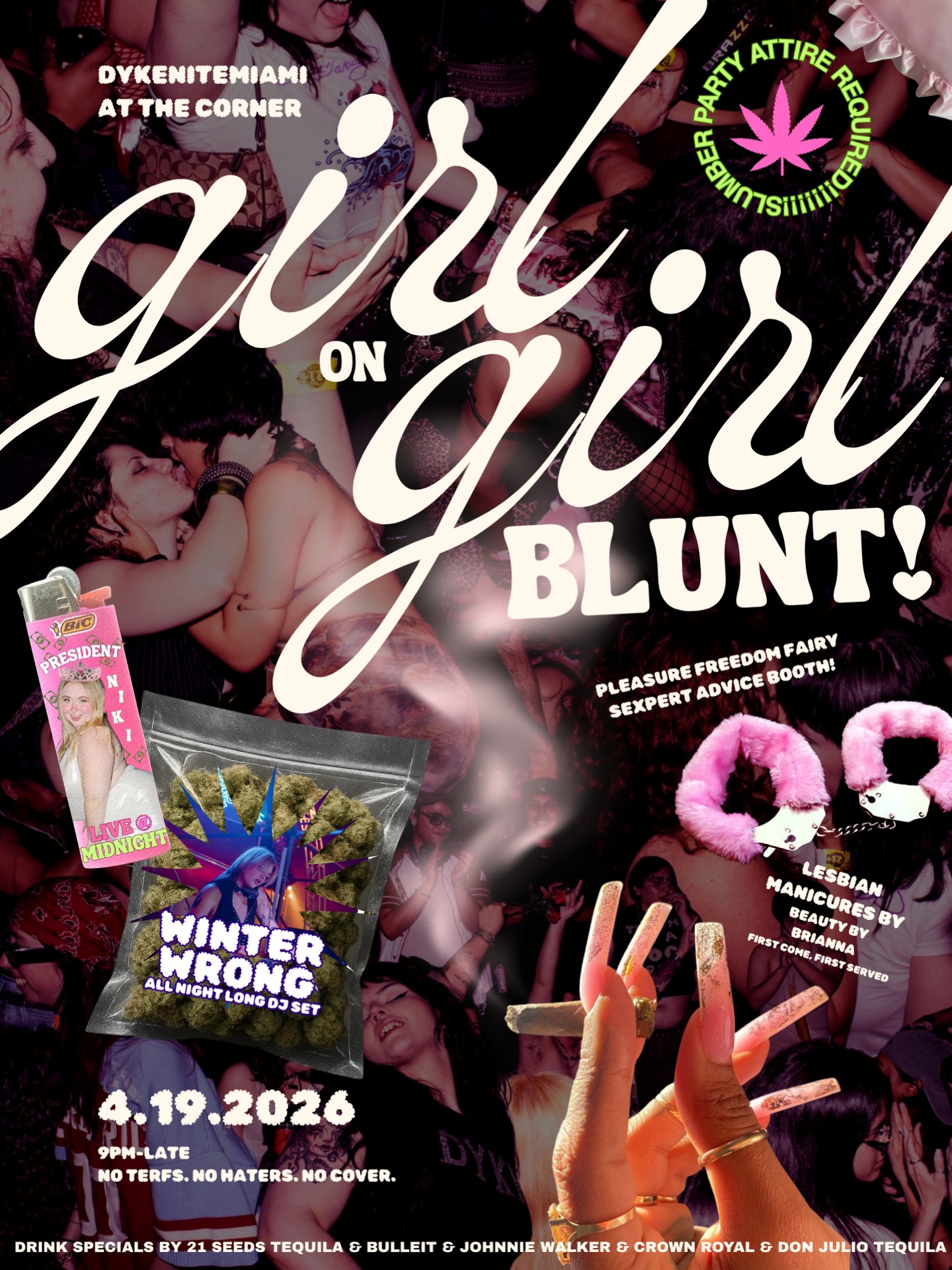 Flyer for Girl on Girl Blunt!