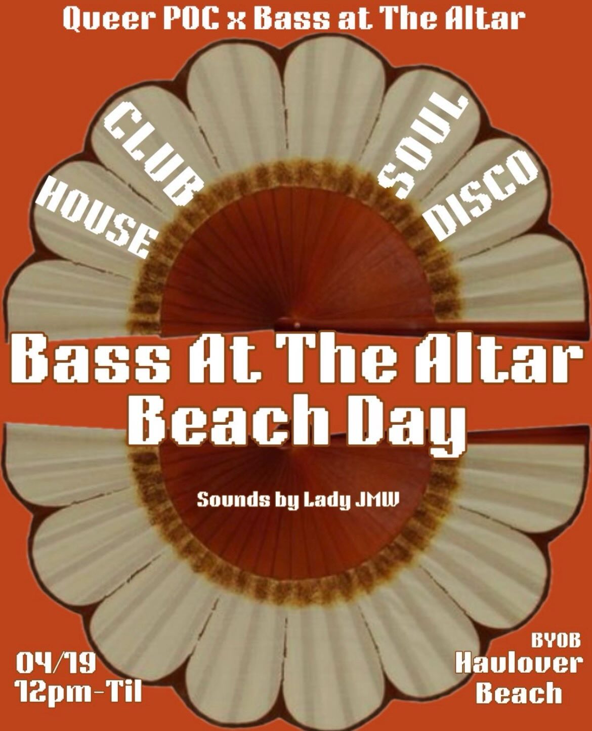 Flyer for Bass at the Altar Beach Party
