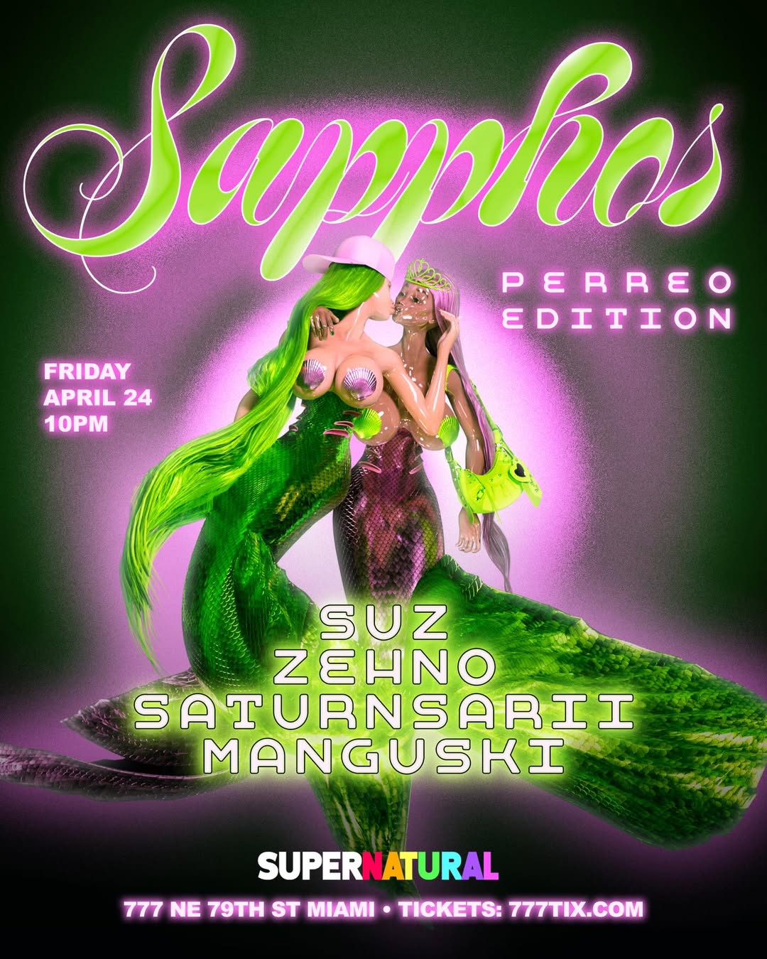 Flyer for Sapphos: Lesbian Week Of Visibility Perreo Edition
