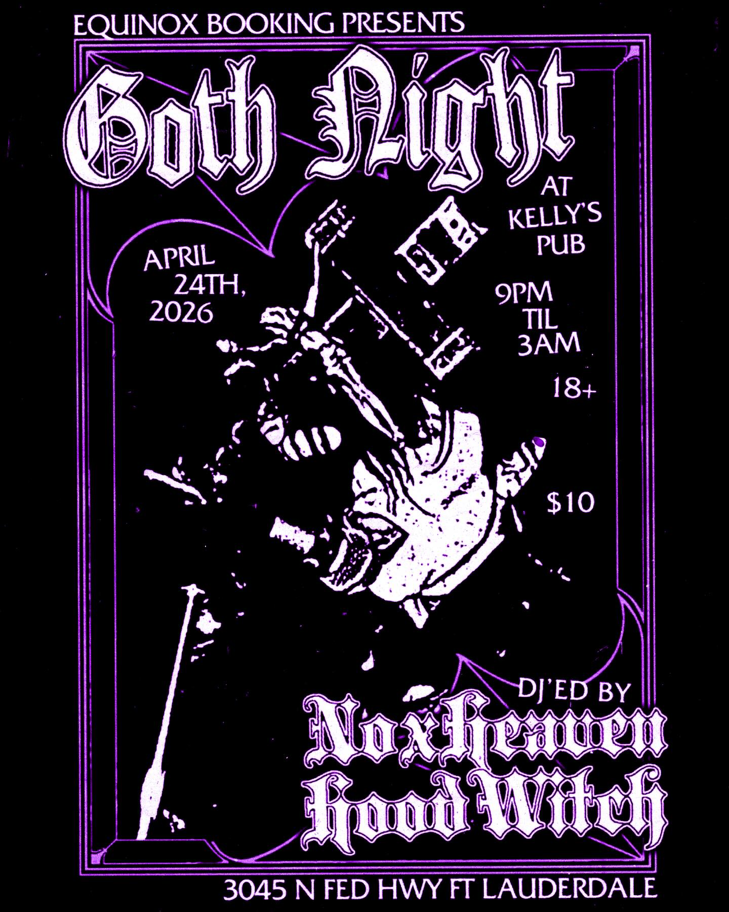 Flyer for Goth Night