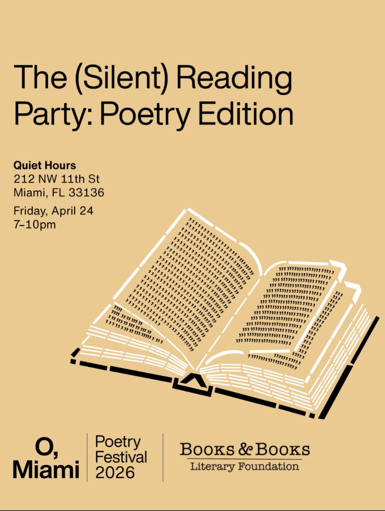 Flyer for The (Silent) Reading Party: Poetry Edition