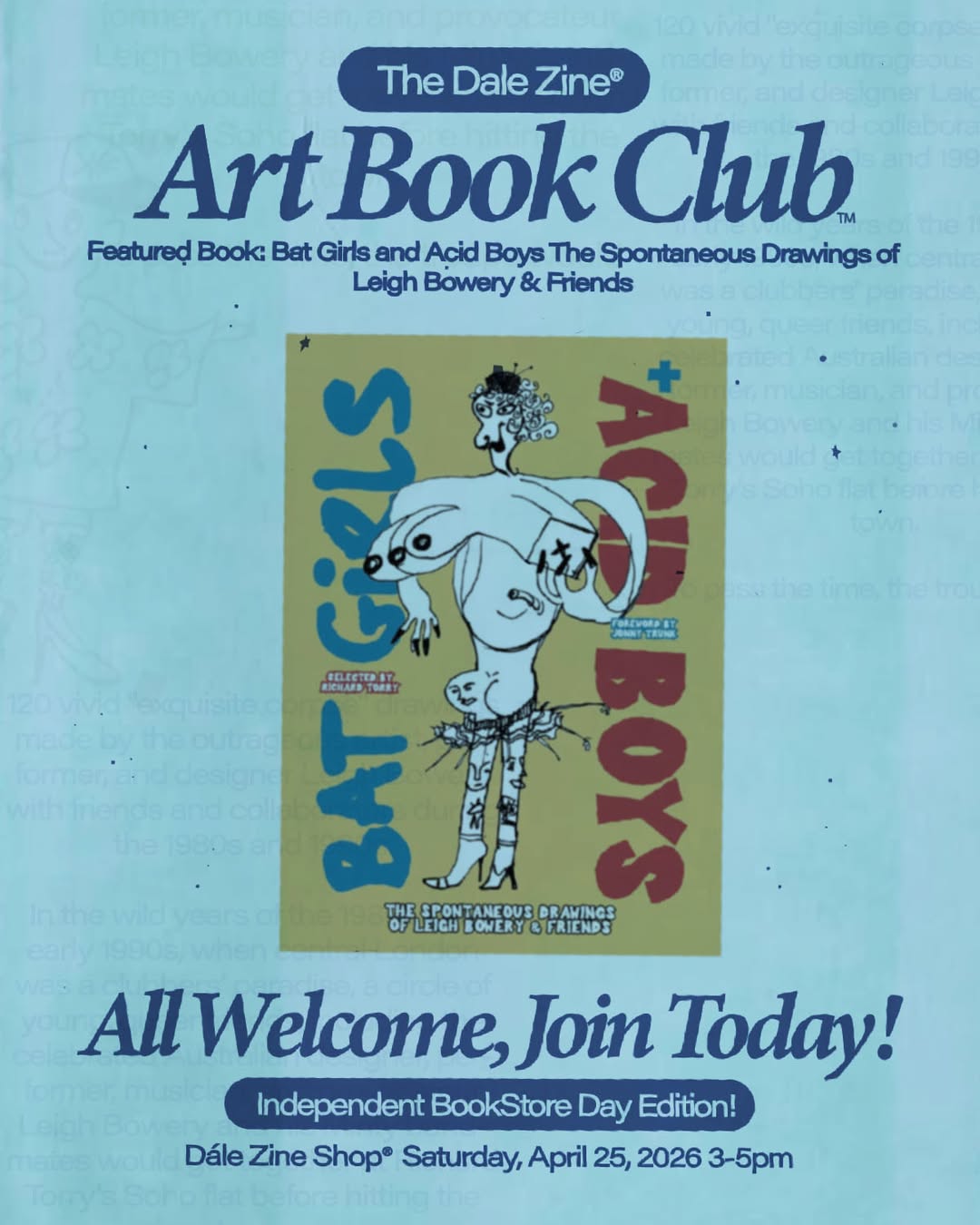 Flyer for Art Book Club