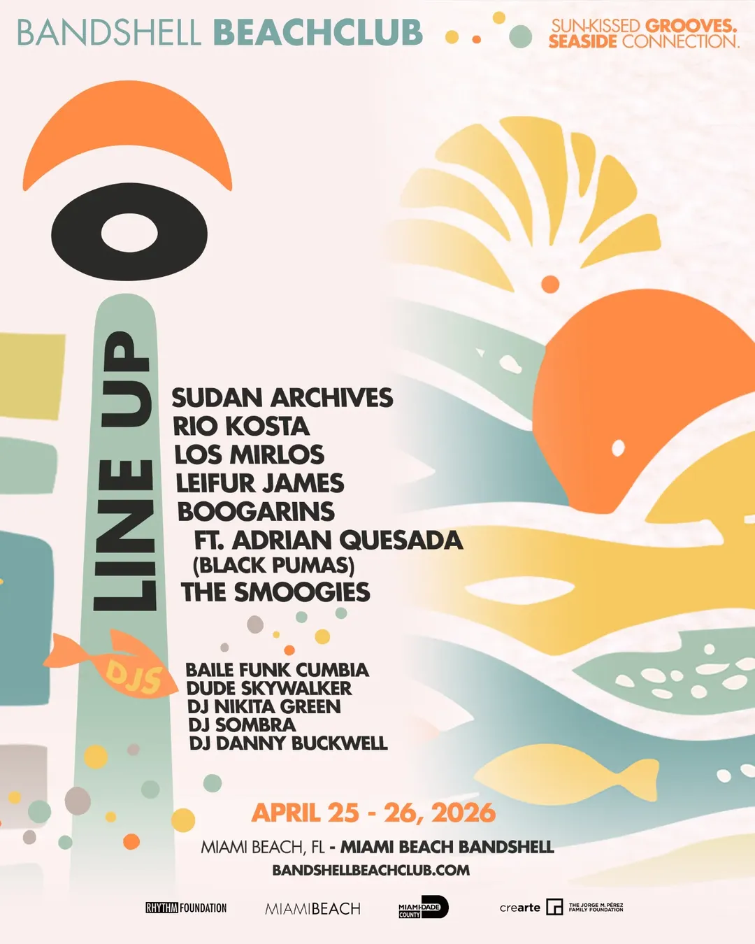 Flyer for Bandshell BeachClub Festival