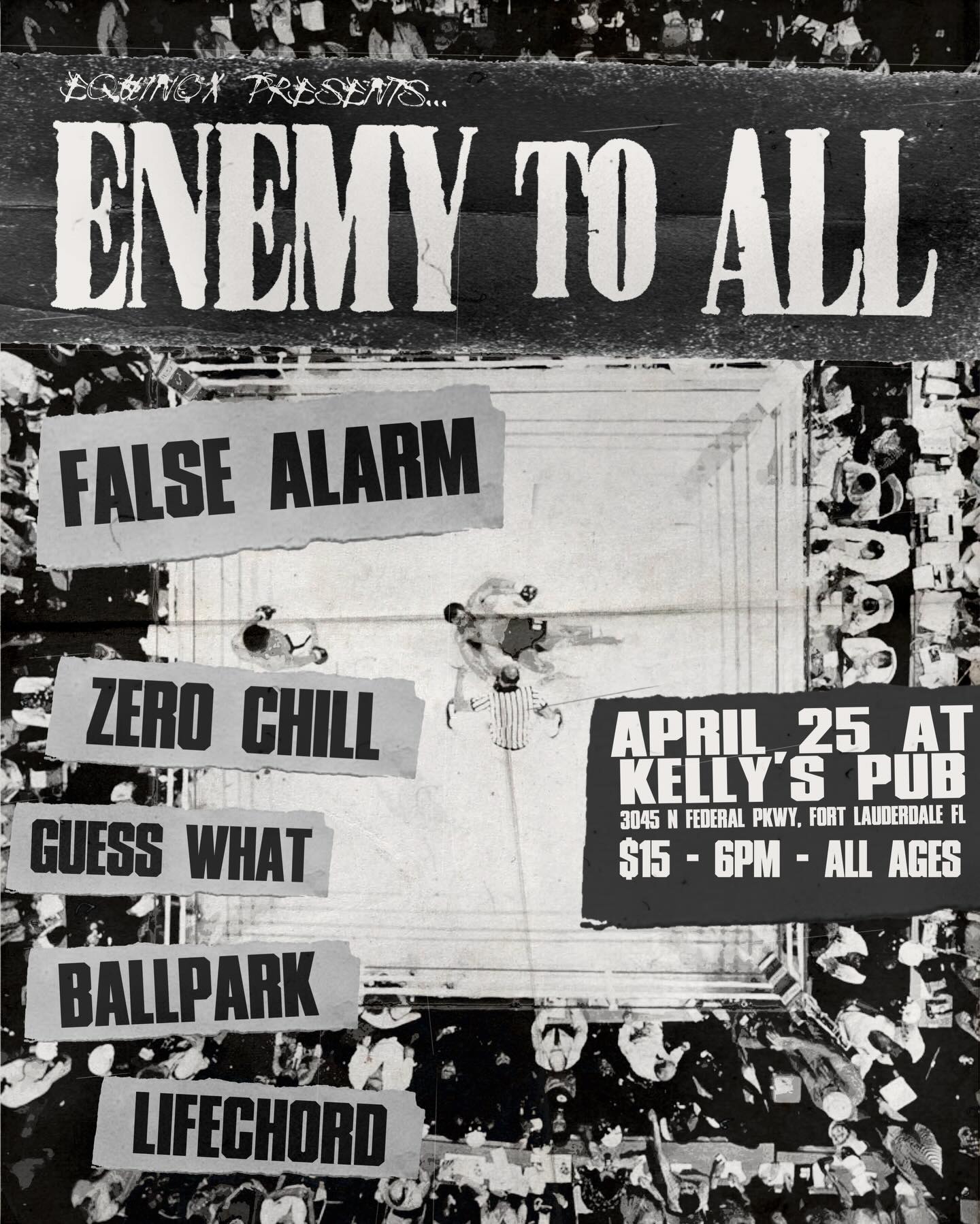 Flyer for Enemy To All + False Alarm +