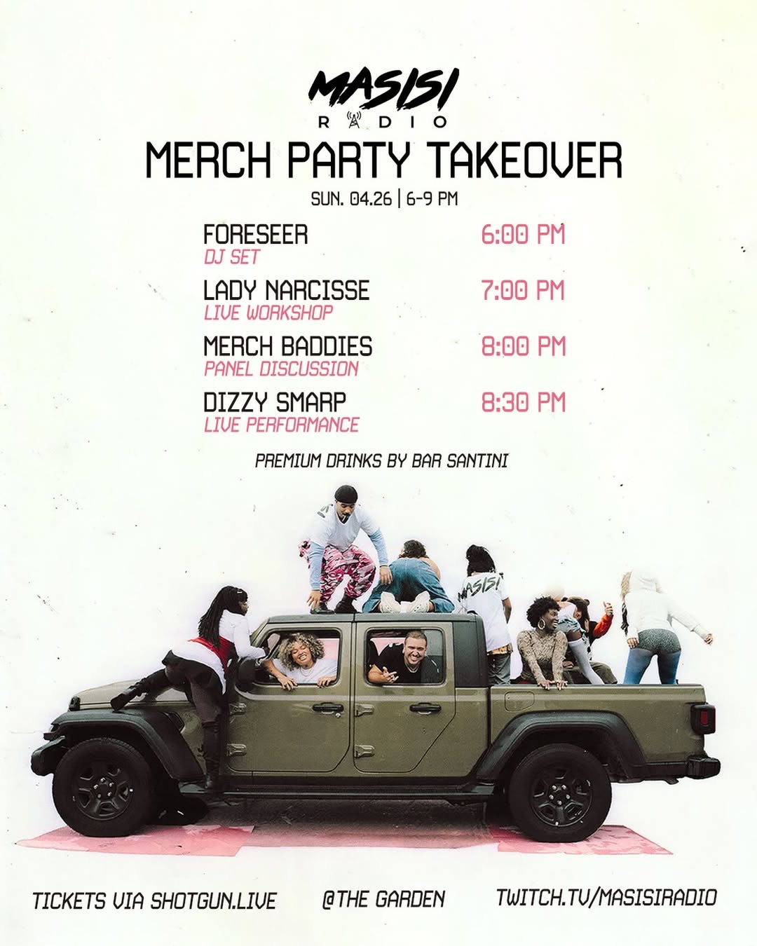 Flyer for MERCH PARTY TAKEOVER