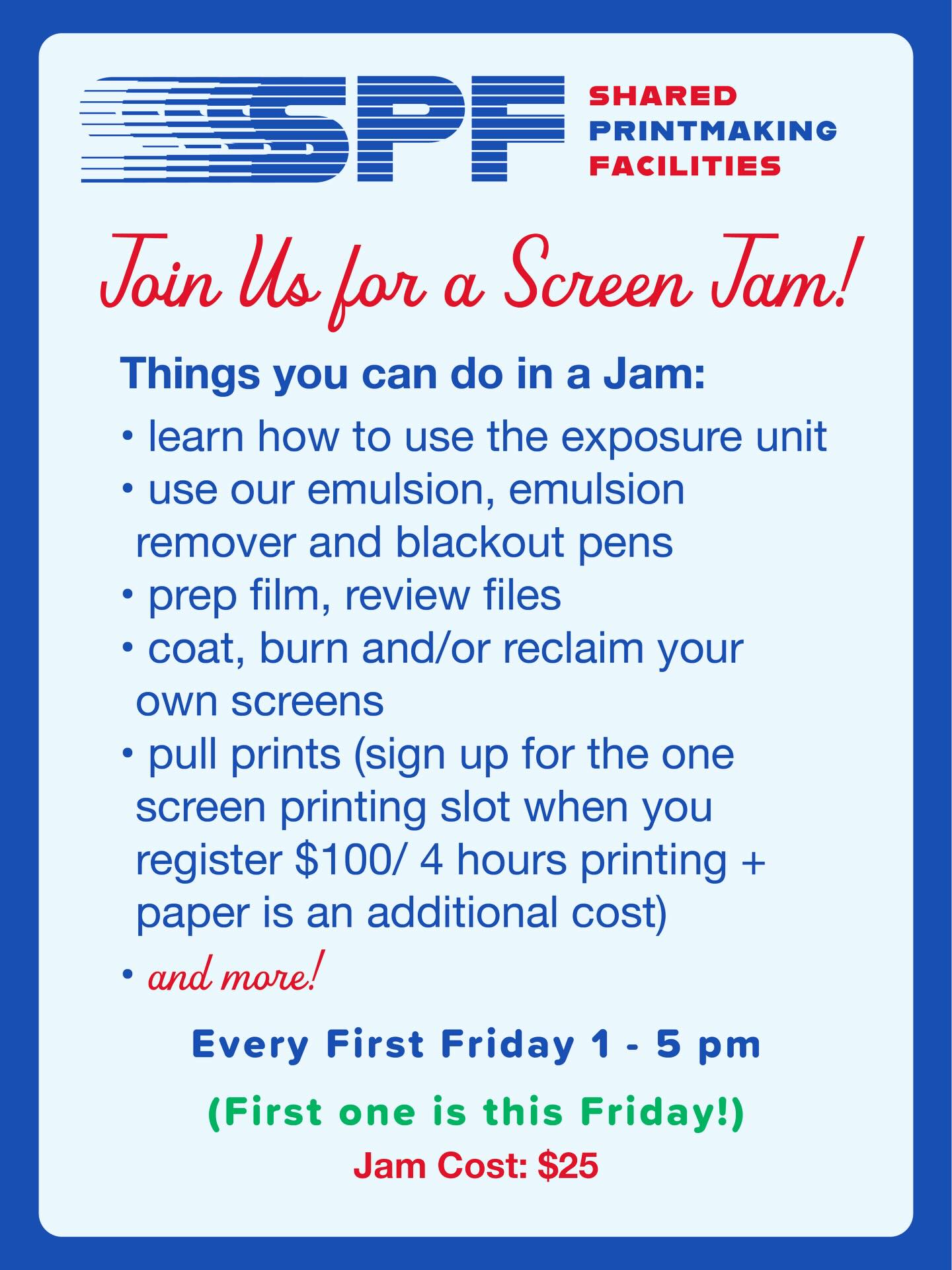 Flyer for Screen Jam
