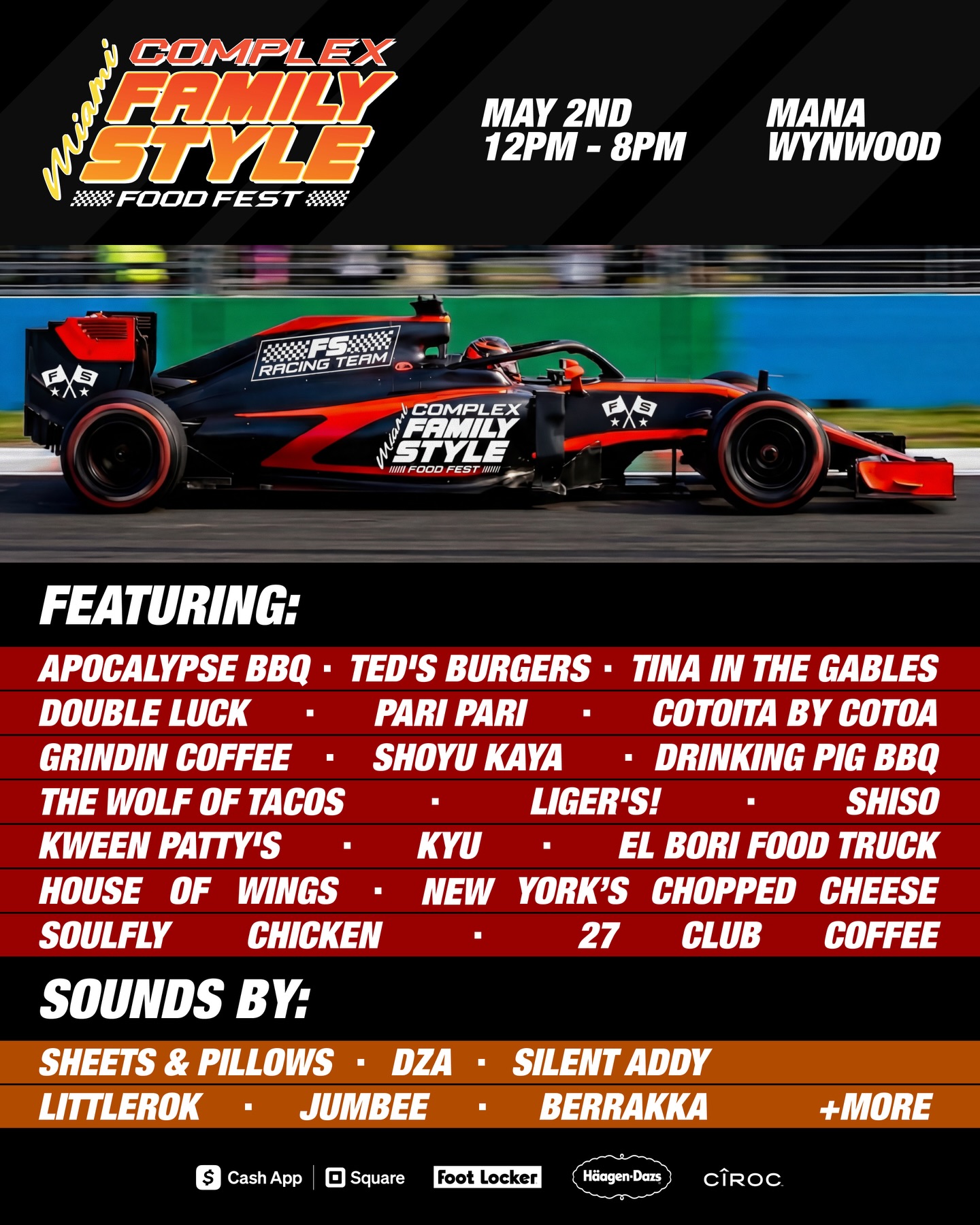 Flyer for Complex: Family Style Food Fest