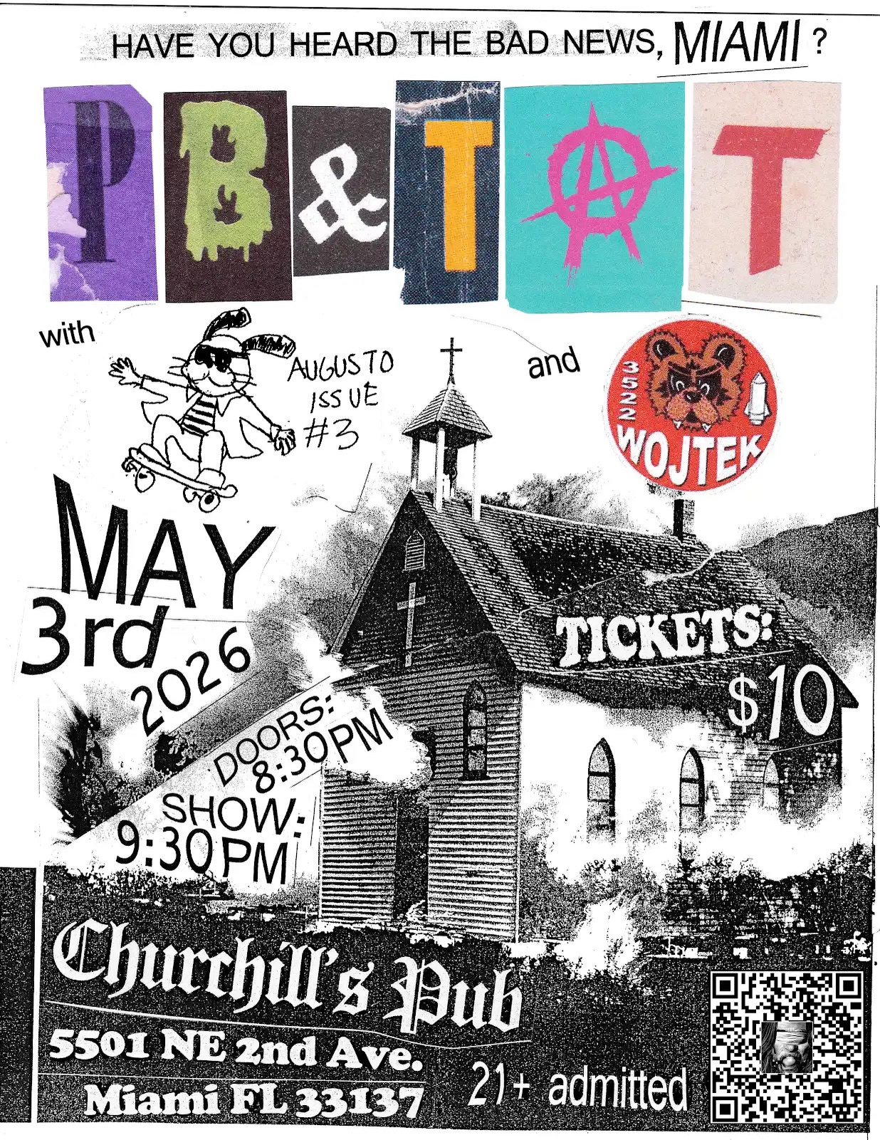 Flyer for PB&TAT + Augusto +