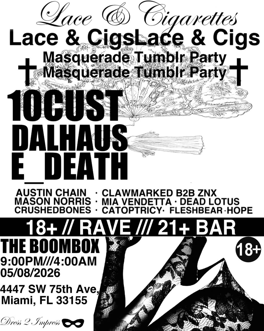 Flyer for Cigarettes & Lace