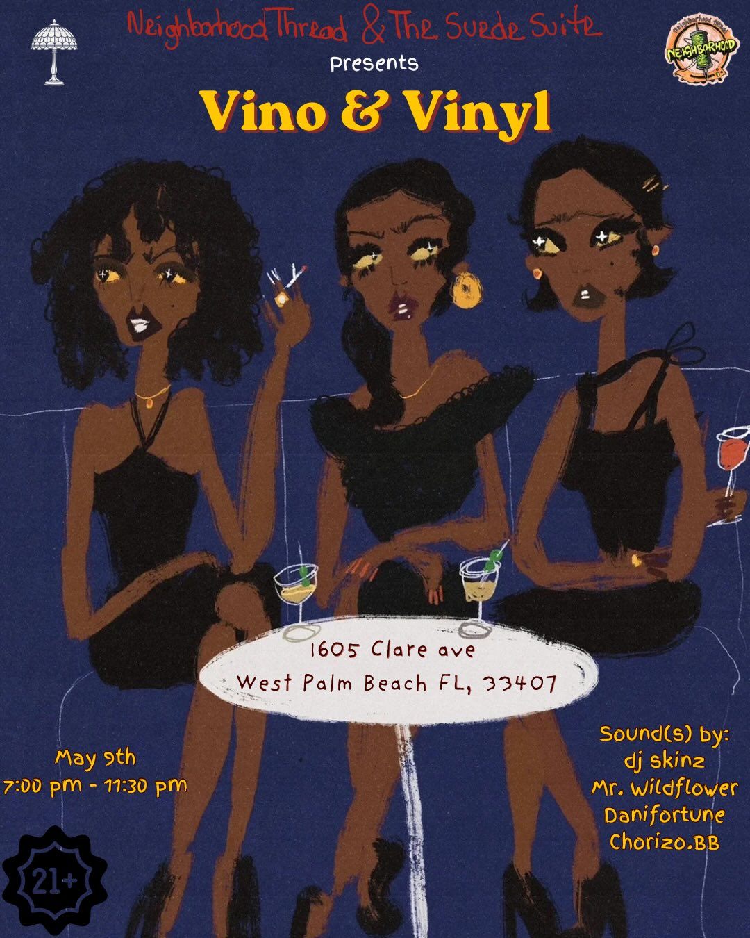 Flyer for Vino & Vinyl