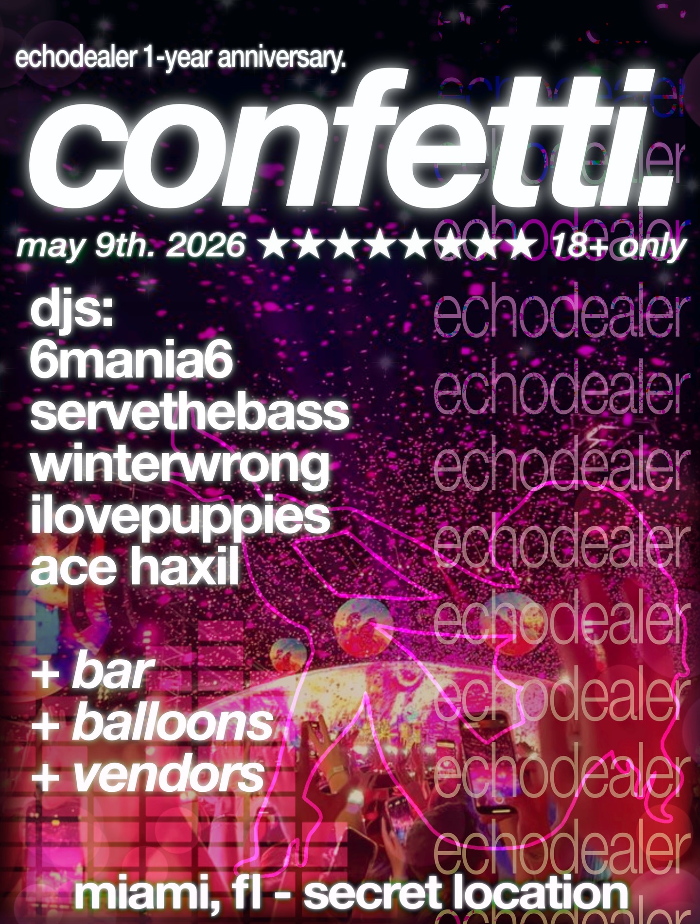 Flyer for confetti.