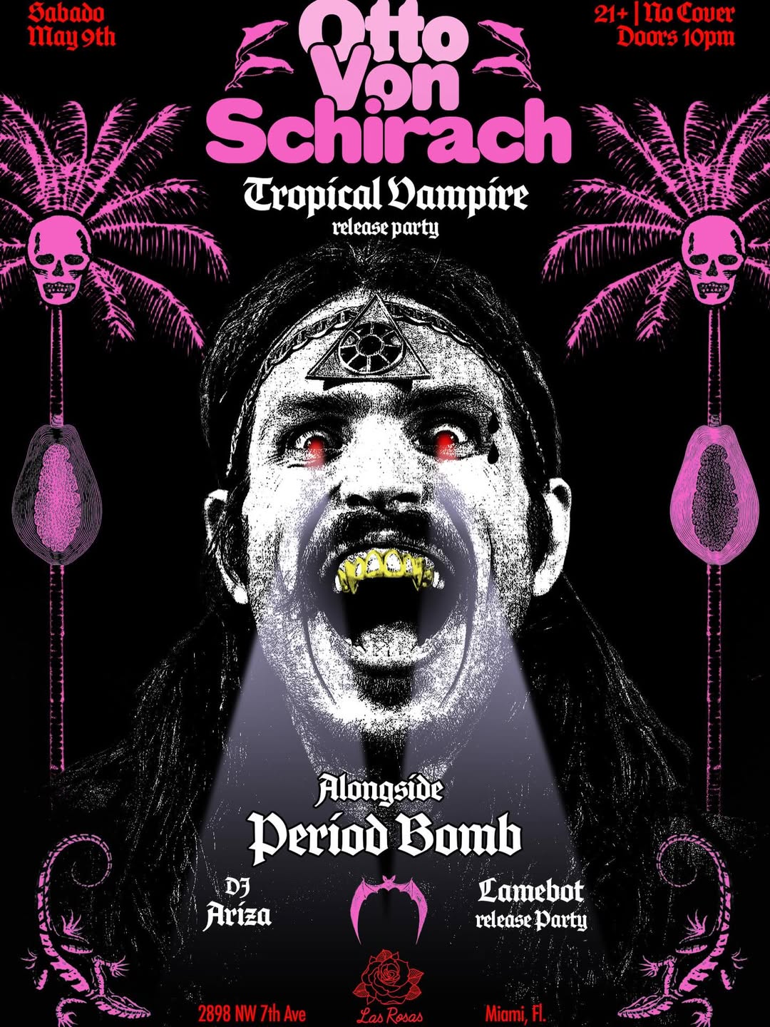 Flyer for Tropical Vampire Release Party
