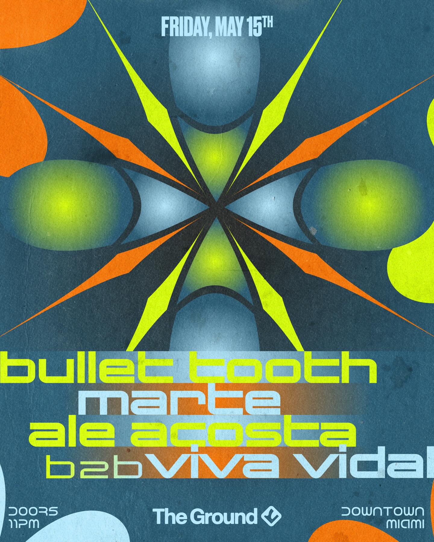 Flyer for MARTE + Ale Acosta b2b Viva Vidal +