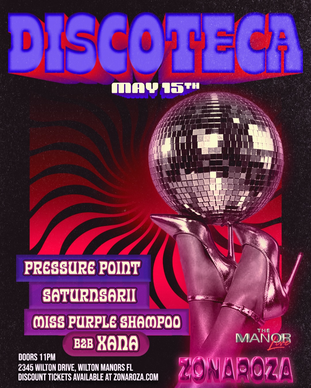 Flyer for Discoteca at ZONAROZA