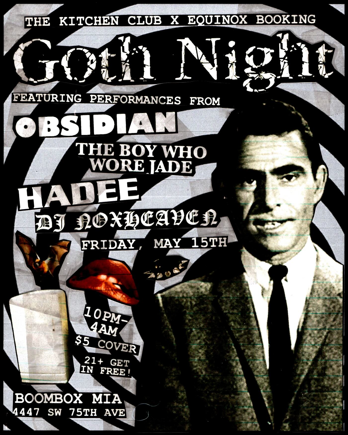 Flyer for Goth Night