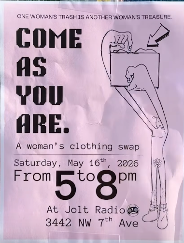 Flyer for Come As You Are: Woman's Clothing Swap