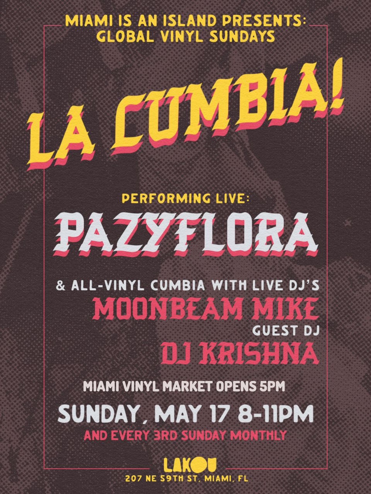 Flyer for Global Vinyl Sundays