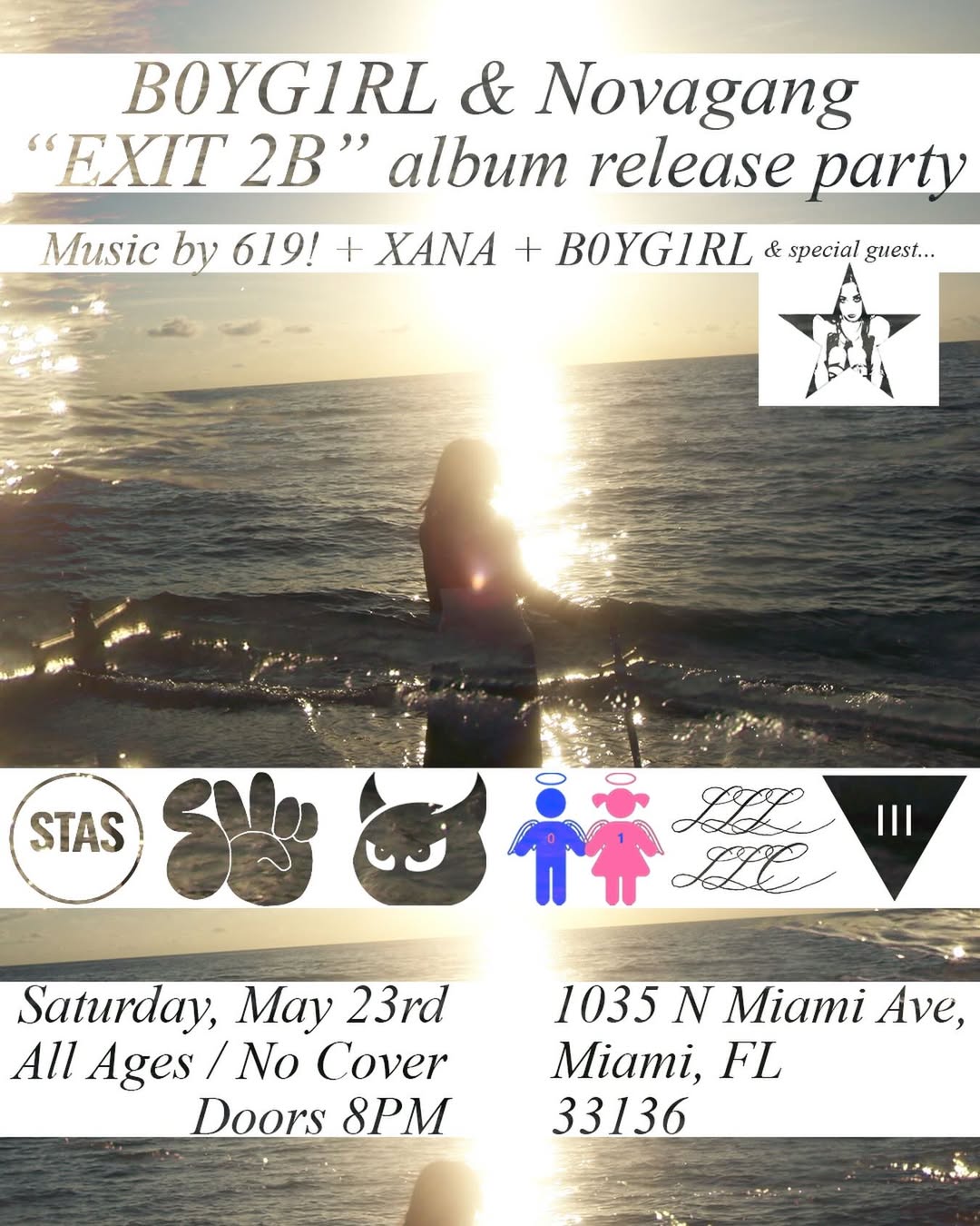 Flyer for “EXIT 2B” Album Release Party