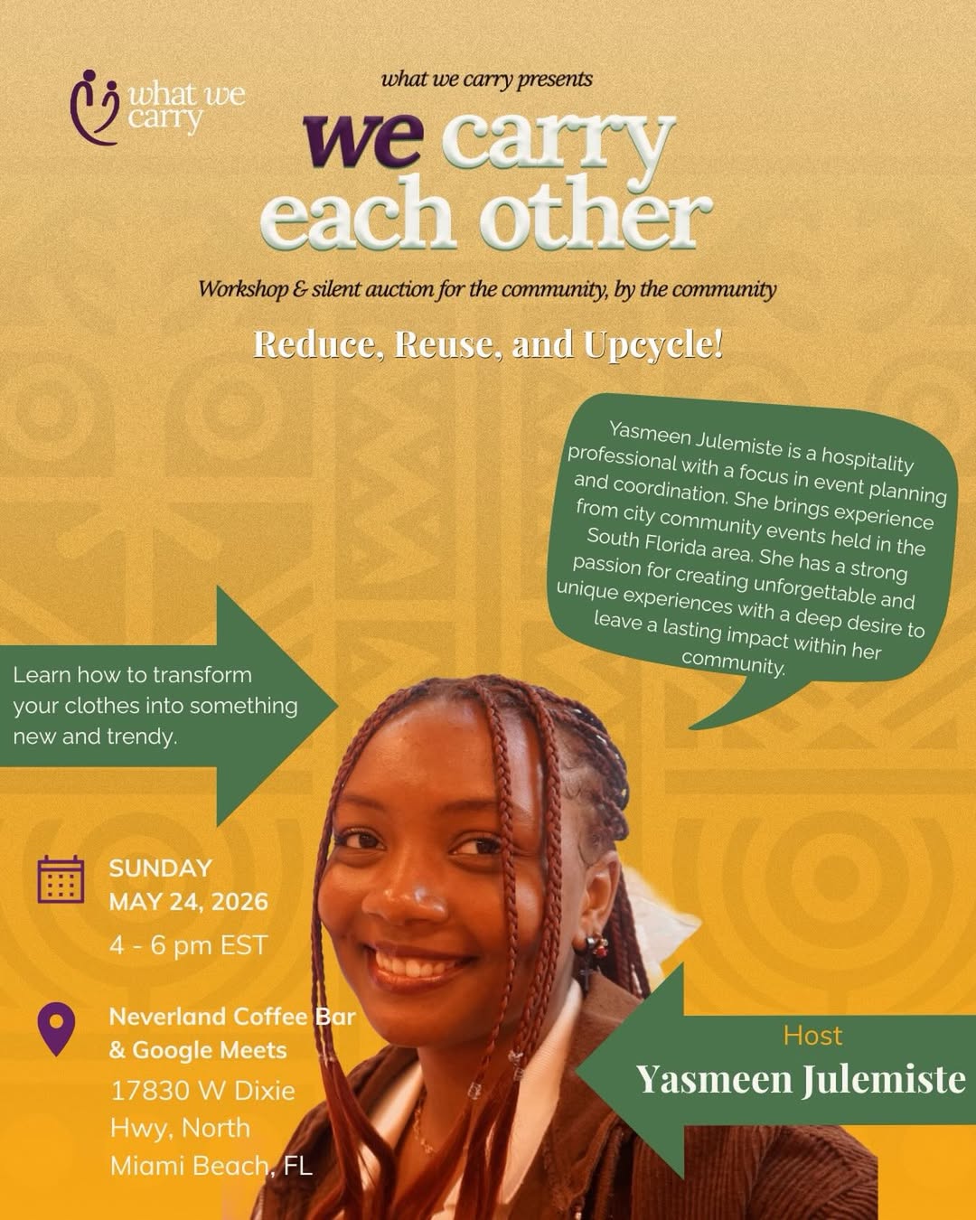 Flyer for we carry eachother