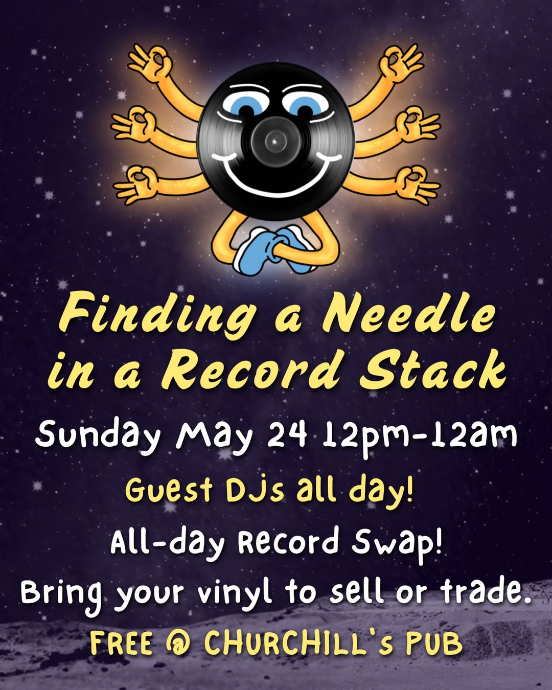 Flyer for finding a needle in a record stack