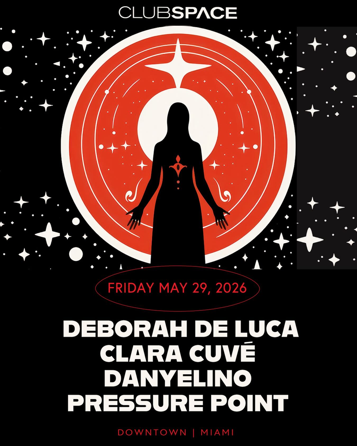 Flyer for Clara Cuvé + Pressure Point +