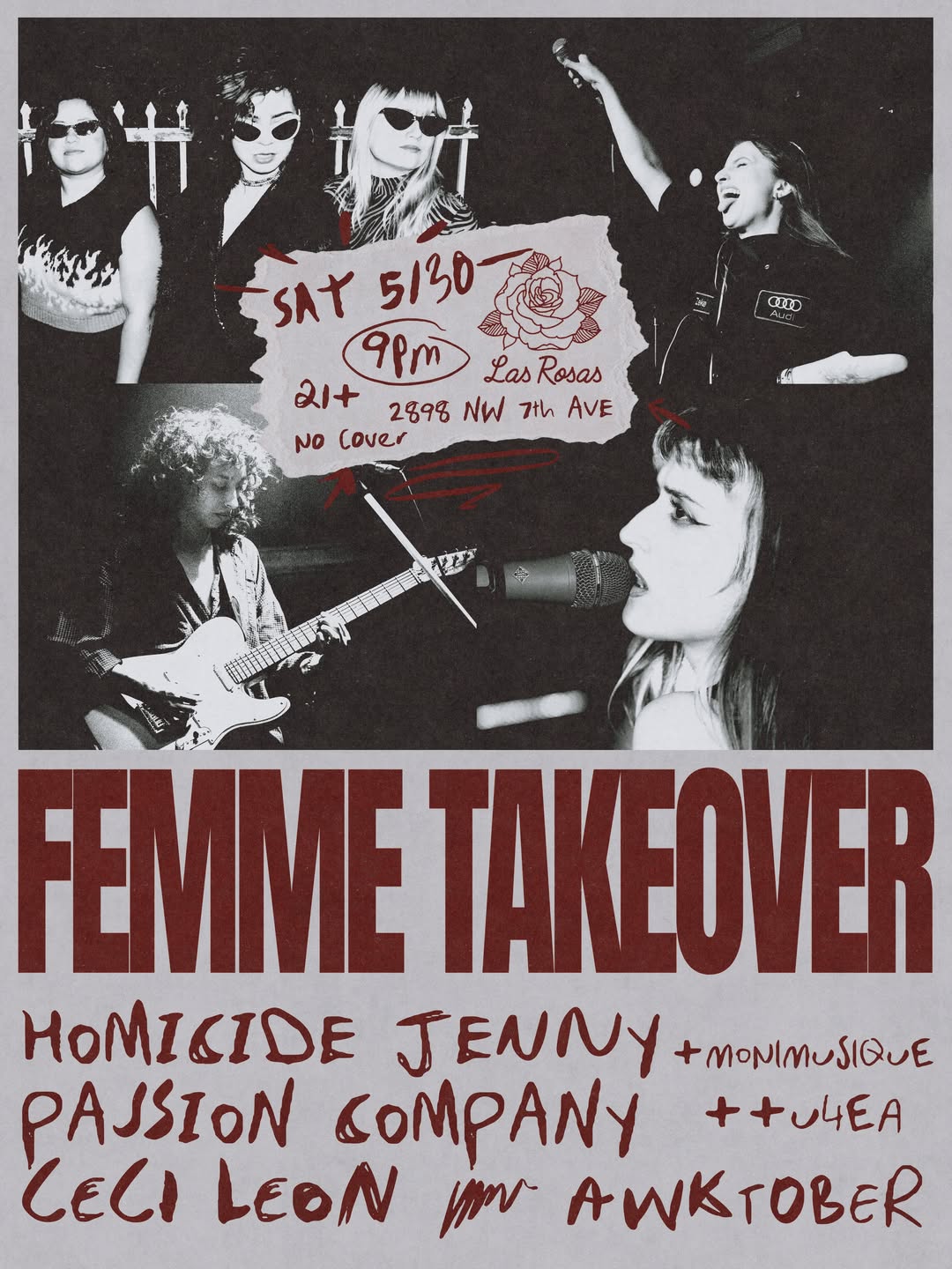 Flyer for FEMME TAKEOVER