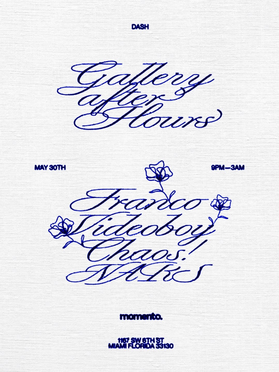 Flyer for Gallery After Hours