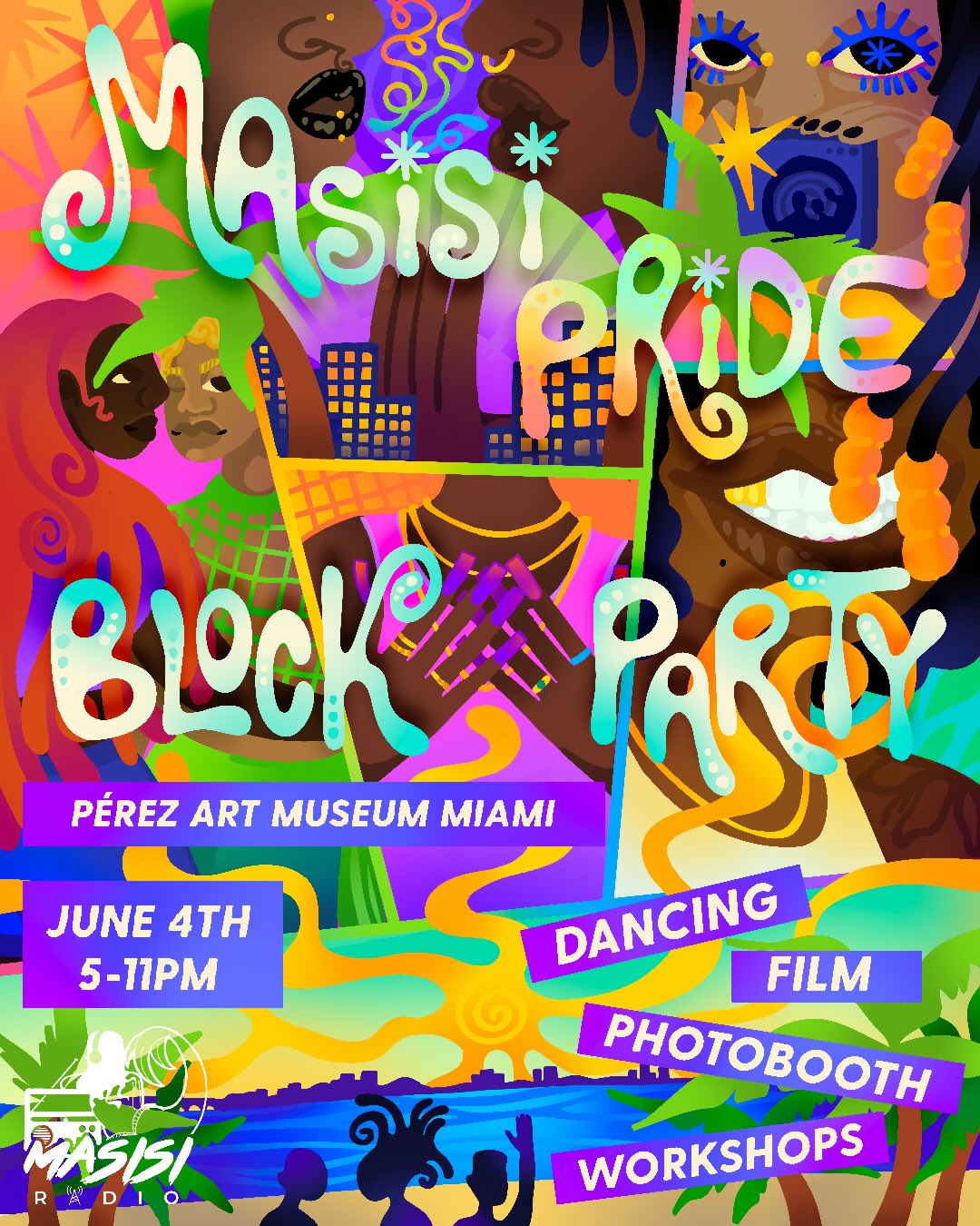Flyer for Masisi Pride Block Party