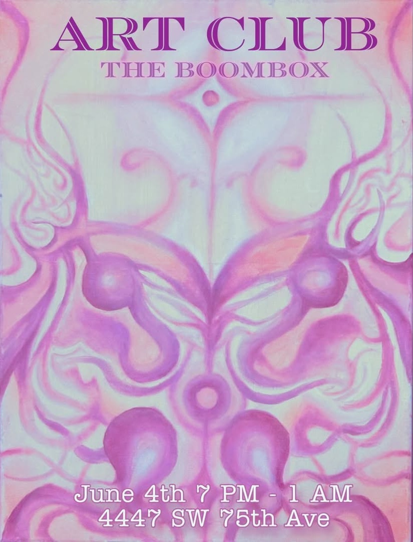 Flyer for Art Club x The Boombox