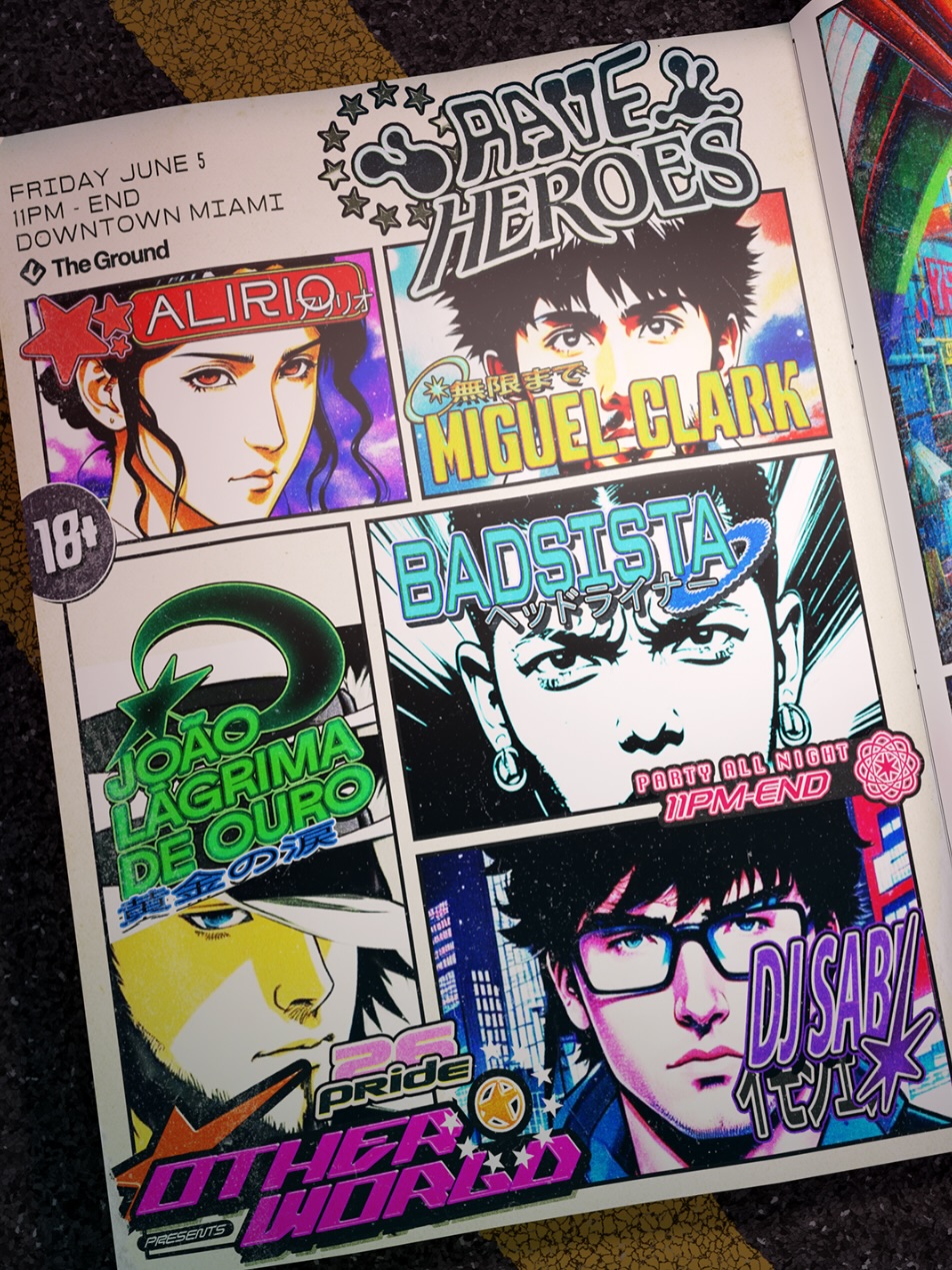 Flyer for Rave Heroes
