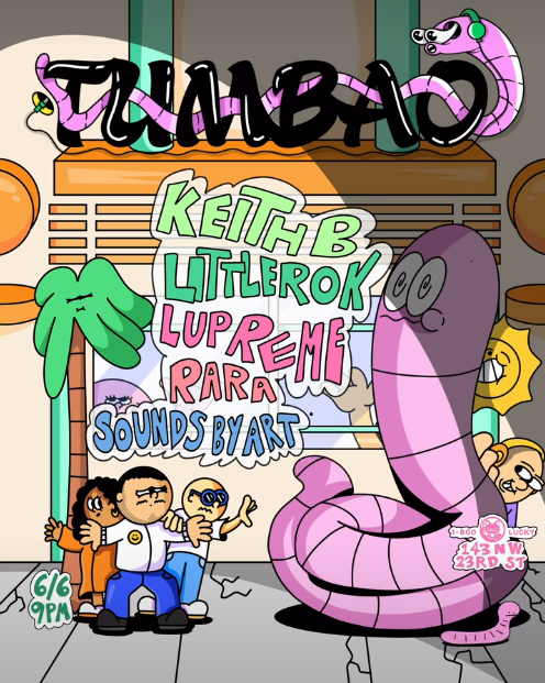 Flyer for TUMBAO: Keith B + Lupreme +