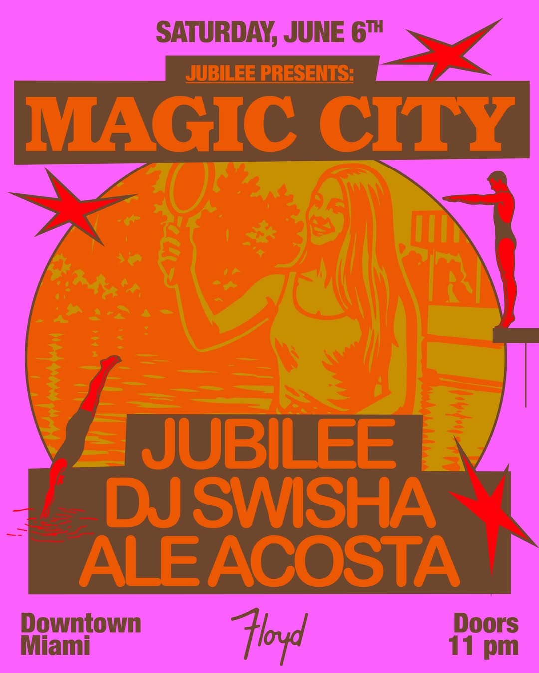 Flyer for DJ Swisha + Jubilee +