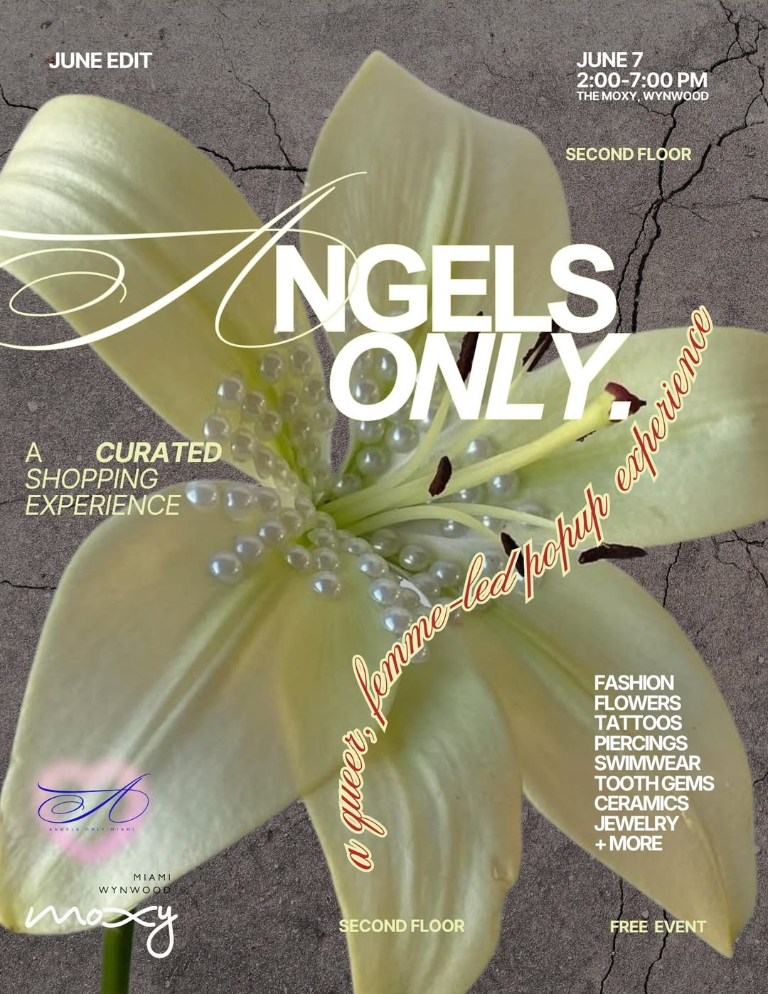 Flyer for Angels Only Curated Market
