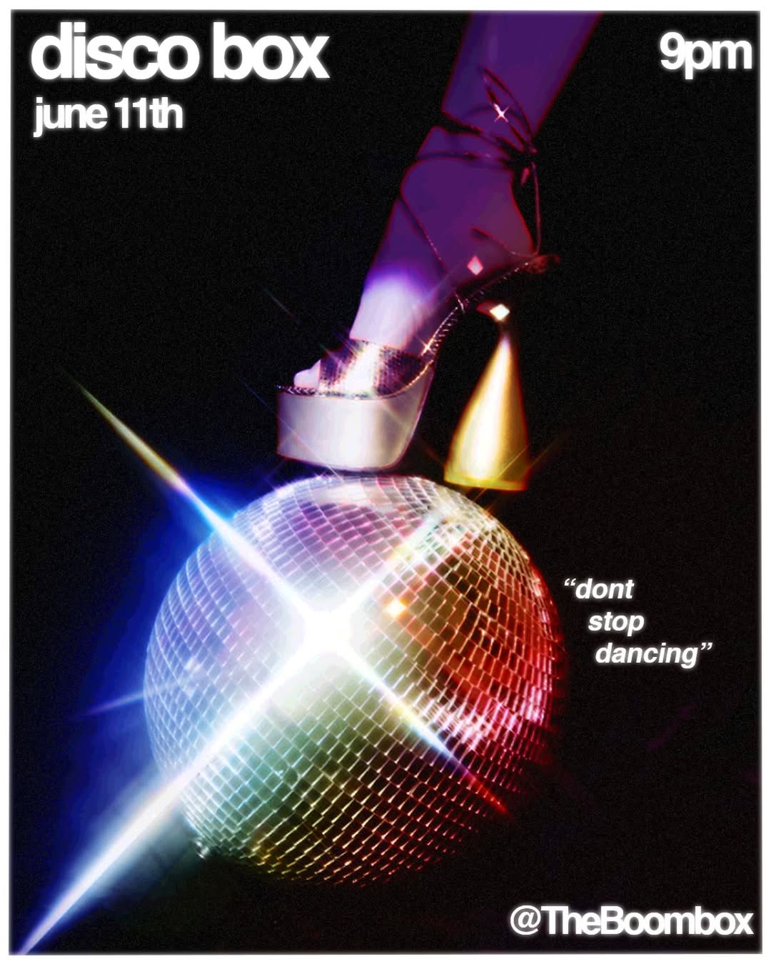 Flyer for disco box