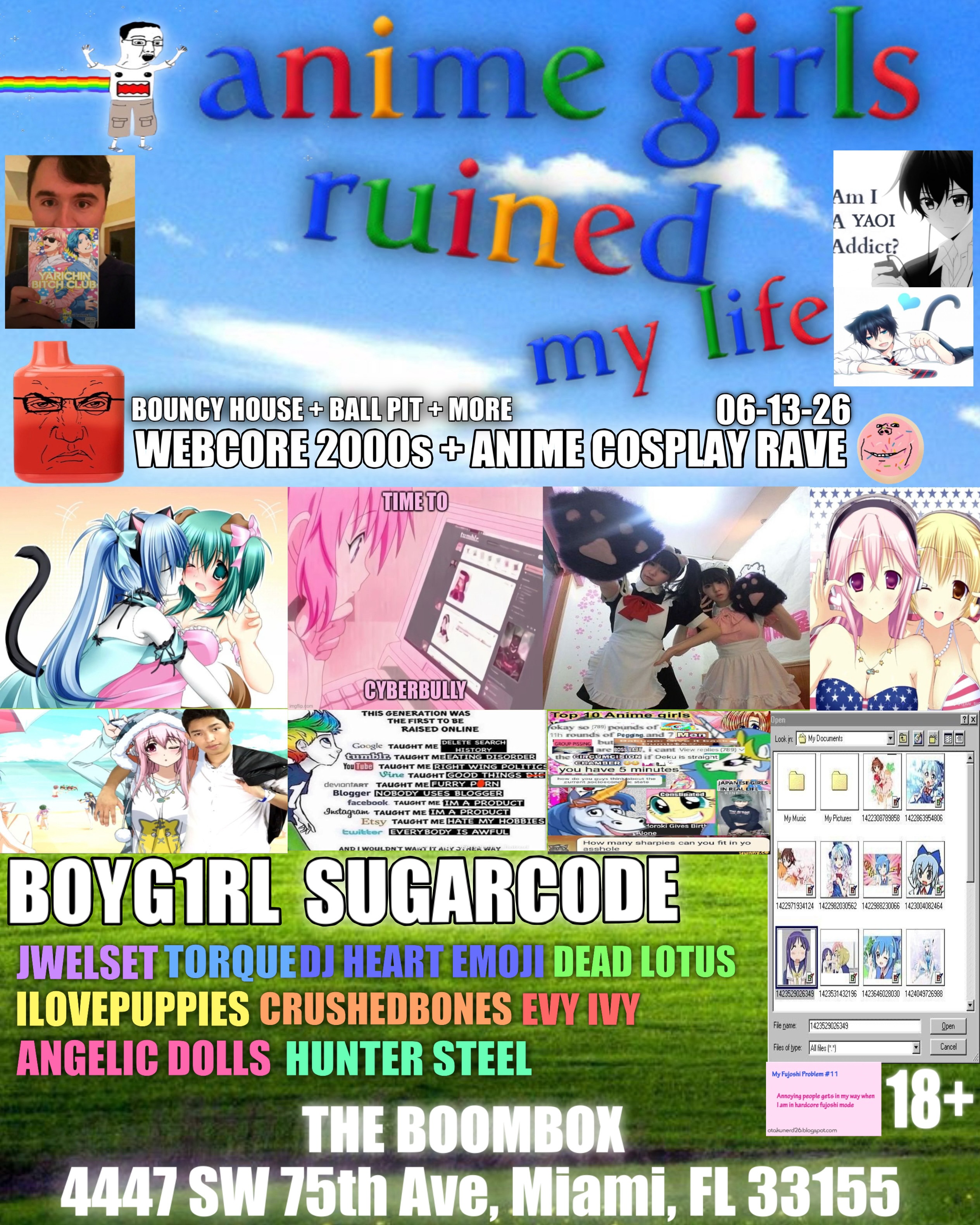 Flyer for Anime Girls Ruined My Life