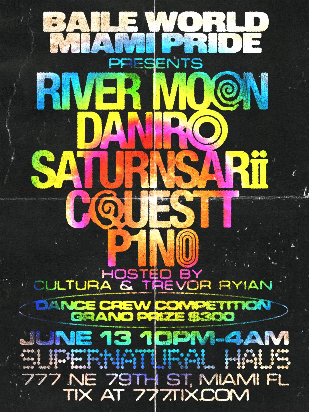 Flyer for Baile World Miami Pride