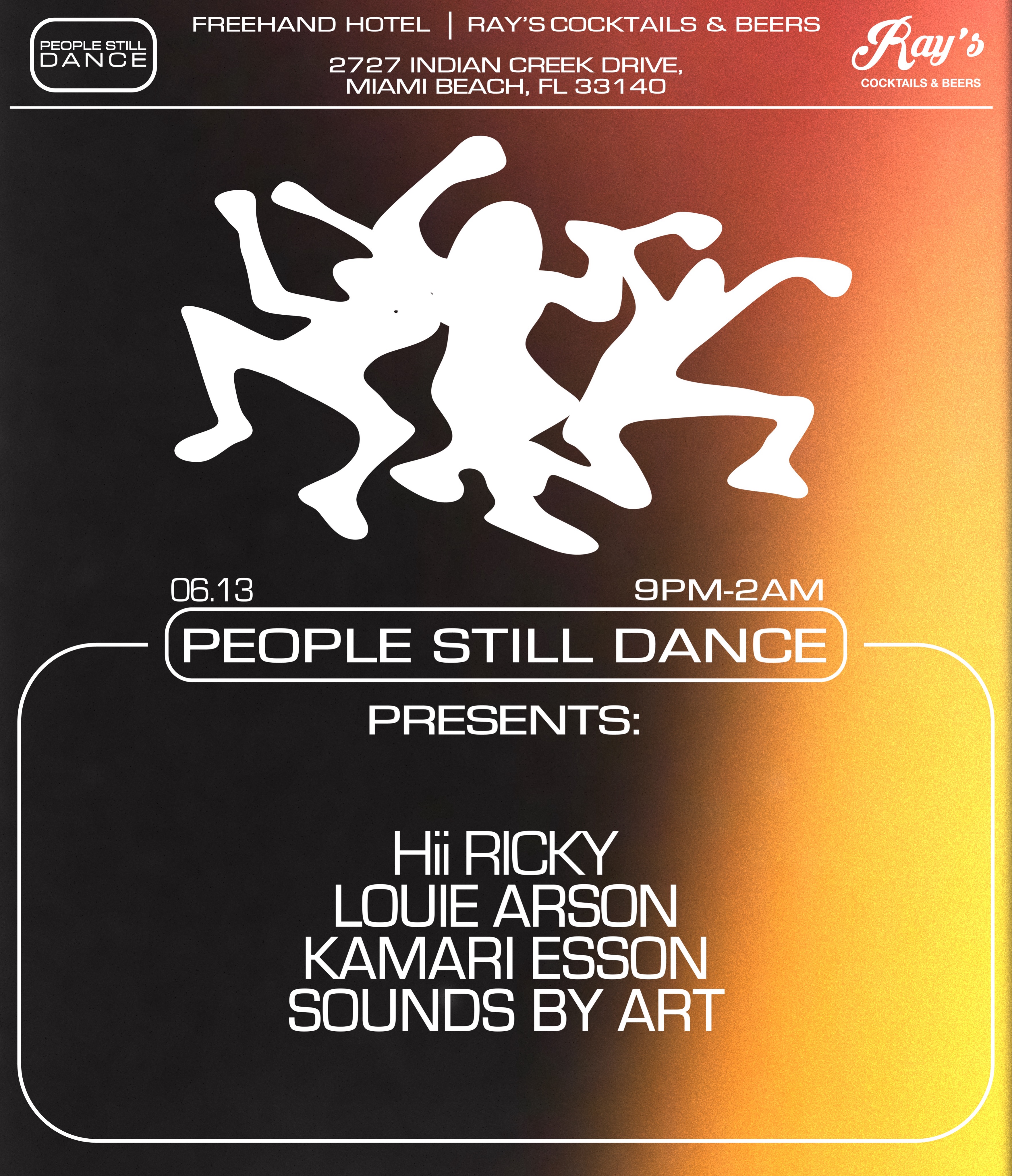 Flyer for Hii RICKY + Louie Arson +