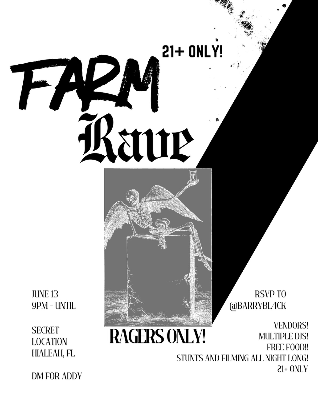Flyer for Farm Rave