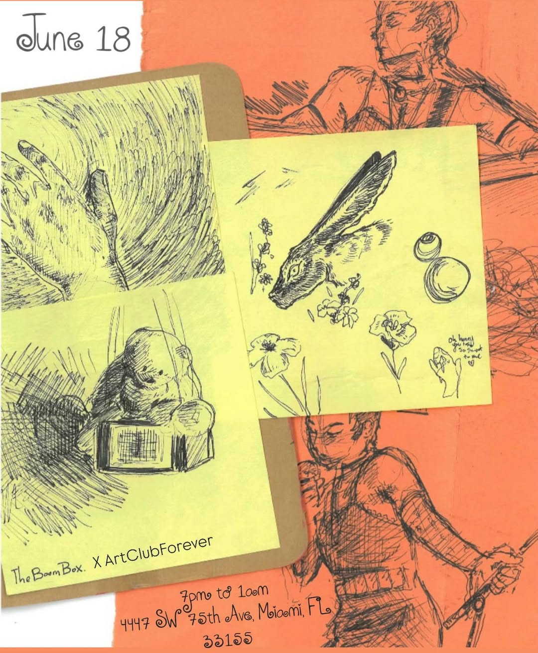 Flyer for Art Club + Figure Drawing