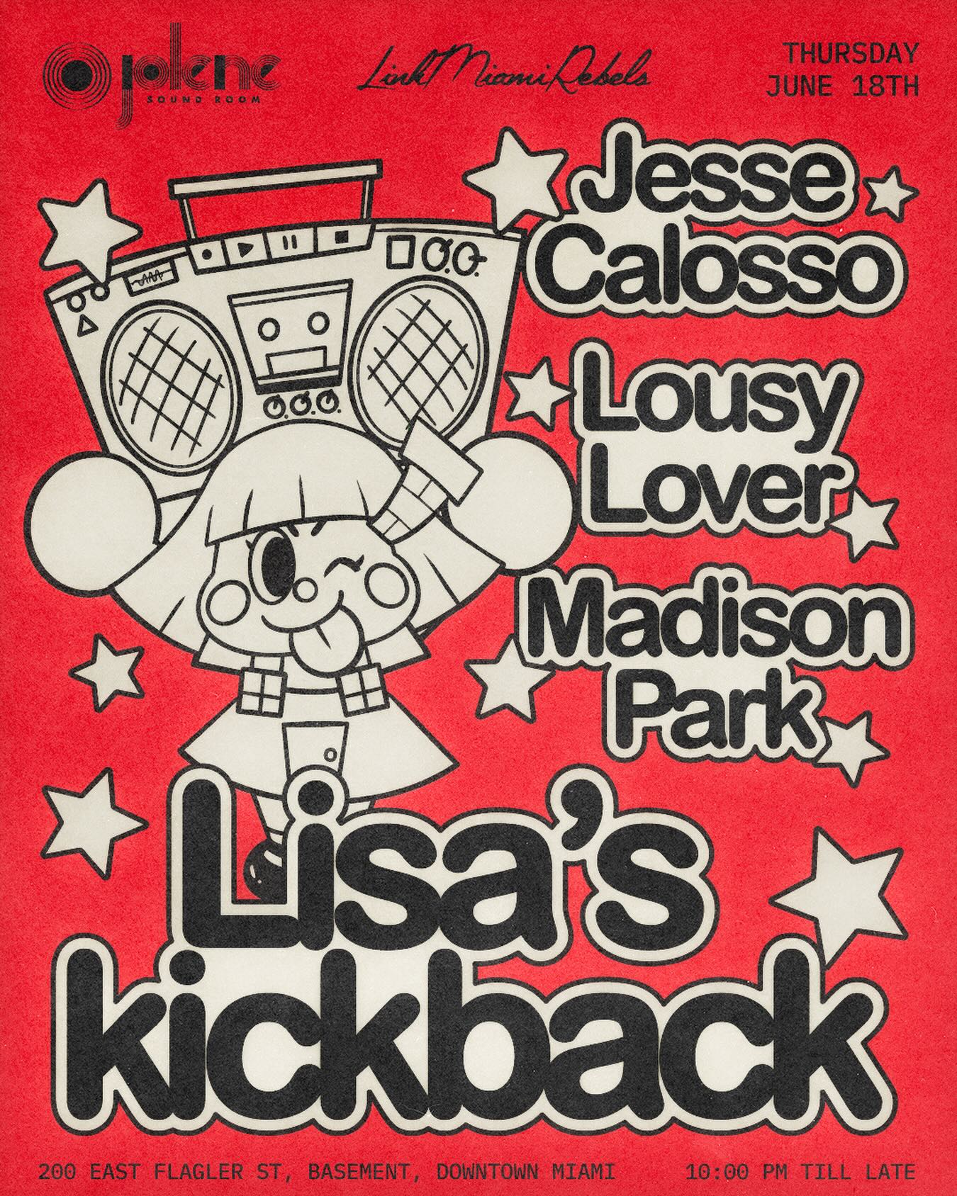 Flyer for Lisa’s Kickback