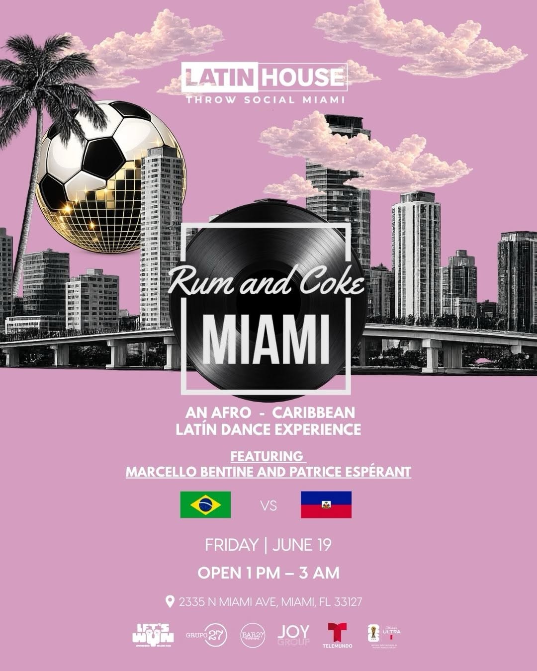 Flyer for Brazil vs Haiti Watch Party