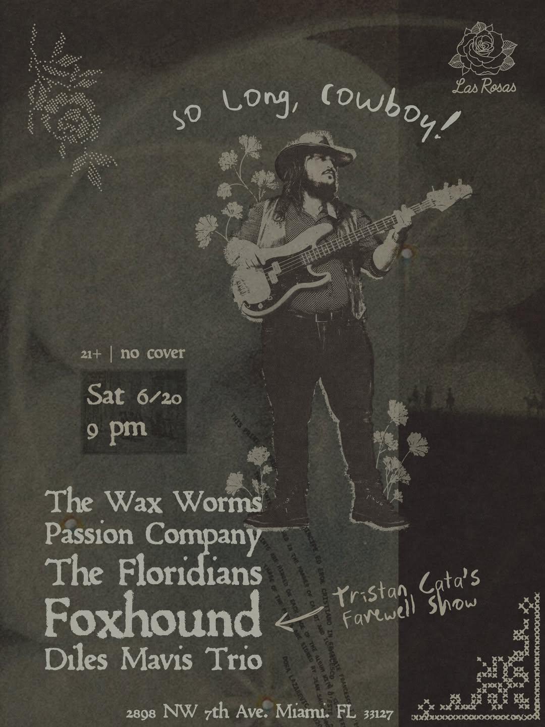 Flyer for The Wax Worms + Passion Company +