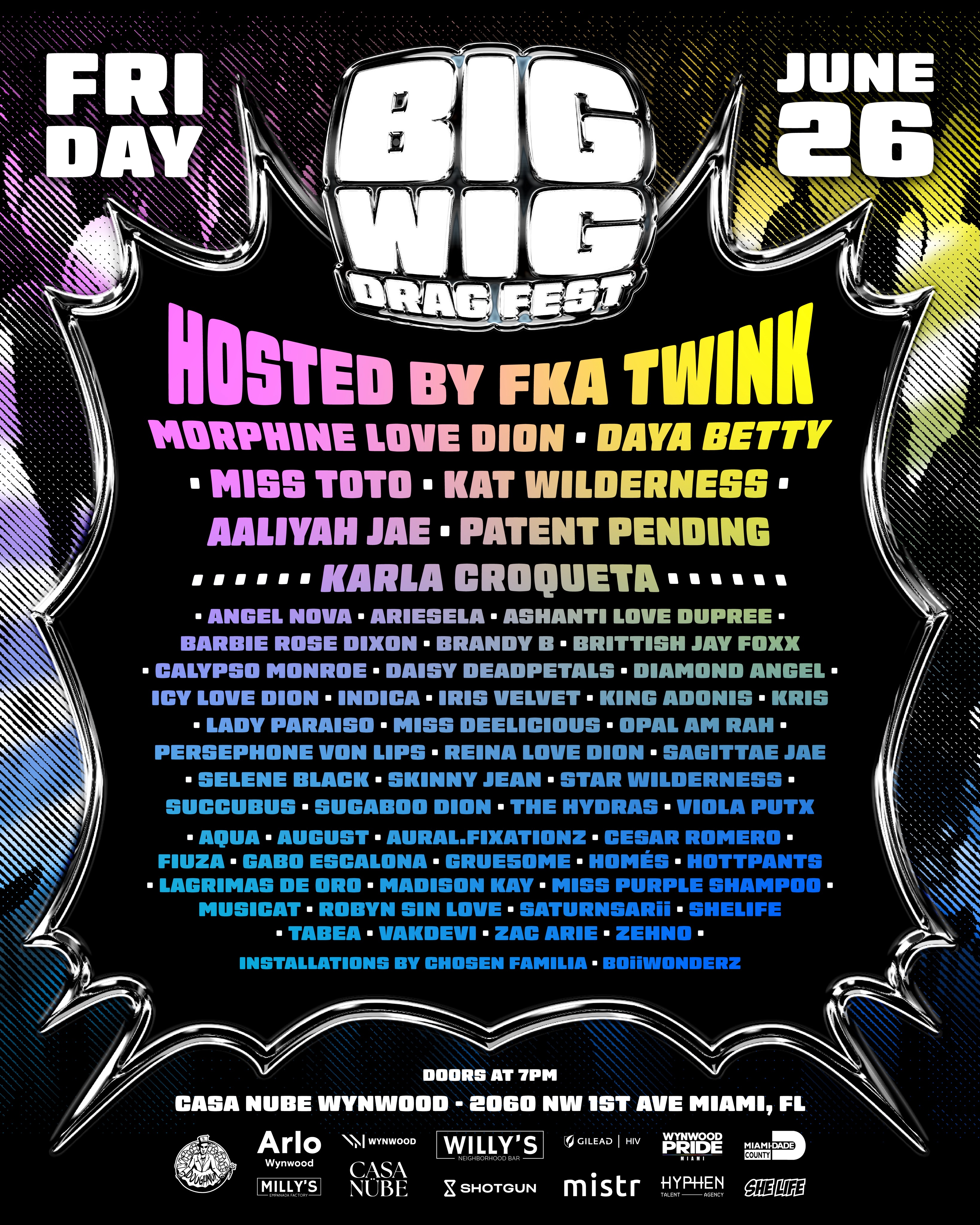 Flyer for BIG WIG Drag Fest